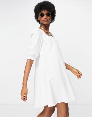 new look white poplin dress