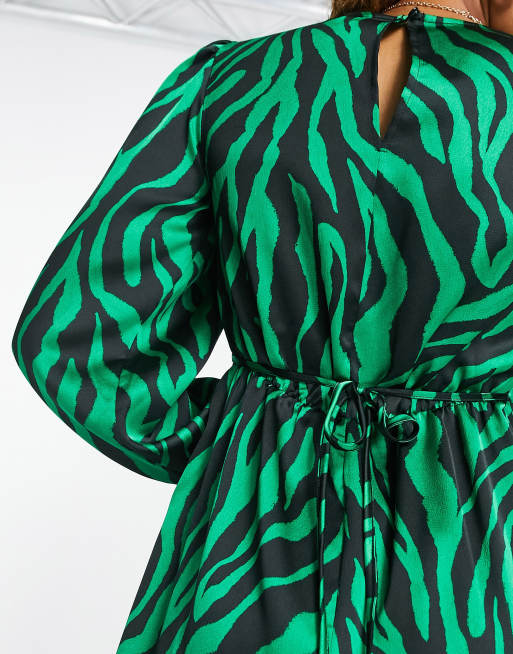 Green zebra dress topshop sale