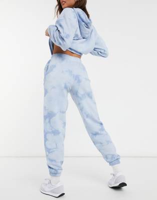 blue tie dye sweatpants set