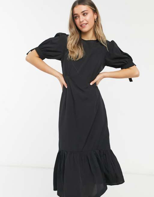 Midi dress 2024 frill hem