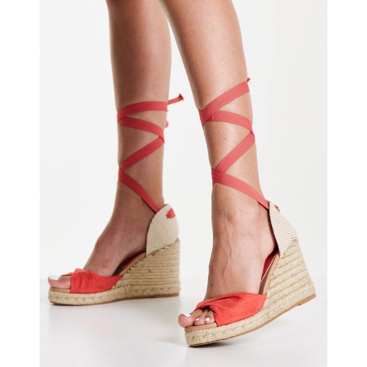 Red wedges new look shop