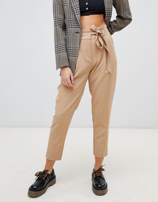 Tapered tie waist store trousers