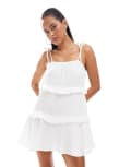 [New Look] New Look tiered midi sundress in white 8 White