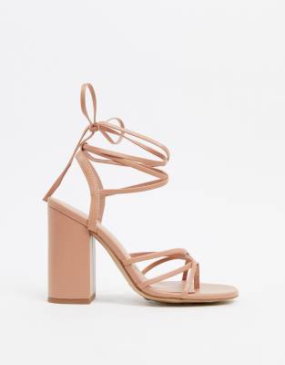 new look tie up heels