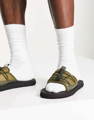 New Look toggle sandals in dark khaki