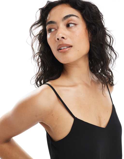 New Look - Top nero con spalline e fascette, 2 di 4