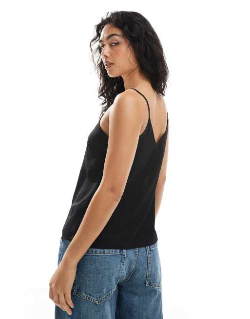 New Look - Top nero con spalline e fascette, 3 di 4