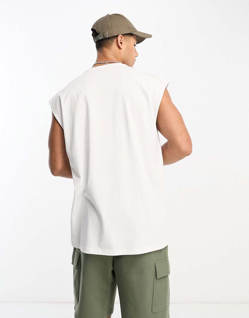 Top senza maniche oversize bianco - New Look T-shirt donna  - immagine2