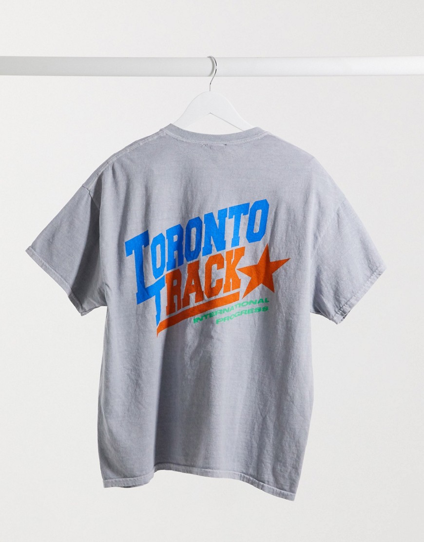 New Look Oversized T-shirt With Toronto Print In Gray-grey