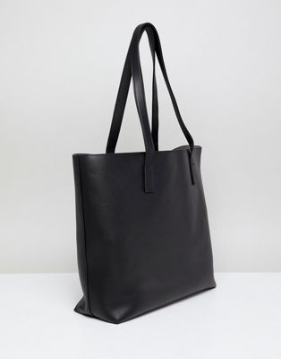 black tote handbag