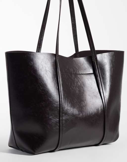 New Look toteväska i läderimitation i burgundy, 4 av 4