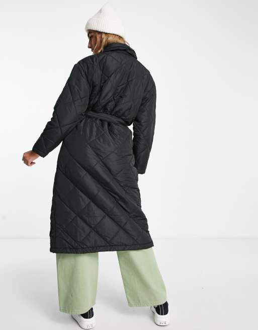 New Look - Trench midi trapuntato con cintura, colore nero, 2 di 4