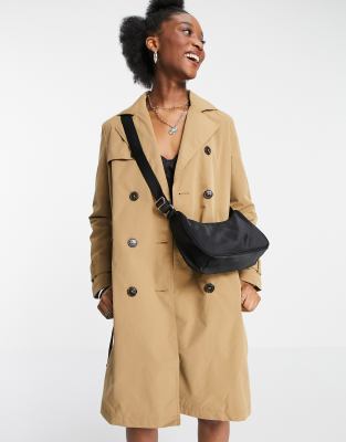 New Look - Trench sartoriale classico color cammello
