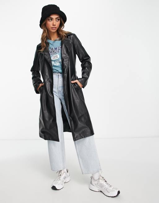 New Look – Trenchcoat aus Kunstleder