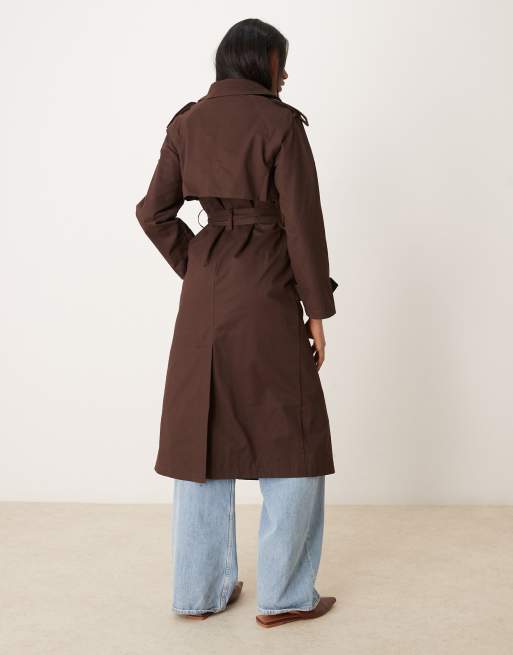 New Look - Trenchcoat in bruin, 2 van 4