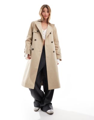 New Look - Trenchcoat in Steinbeige-Neutral