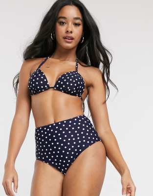 polka dot triangle bikini