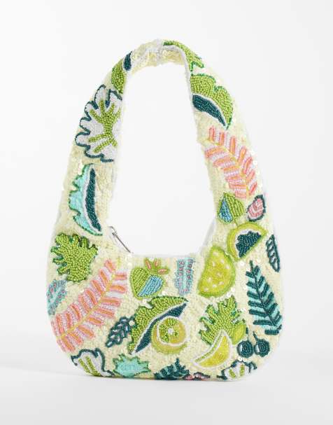 New Look tropical embellished grab bag in multi-coloured - view 1