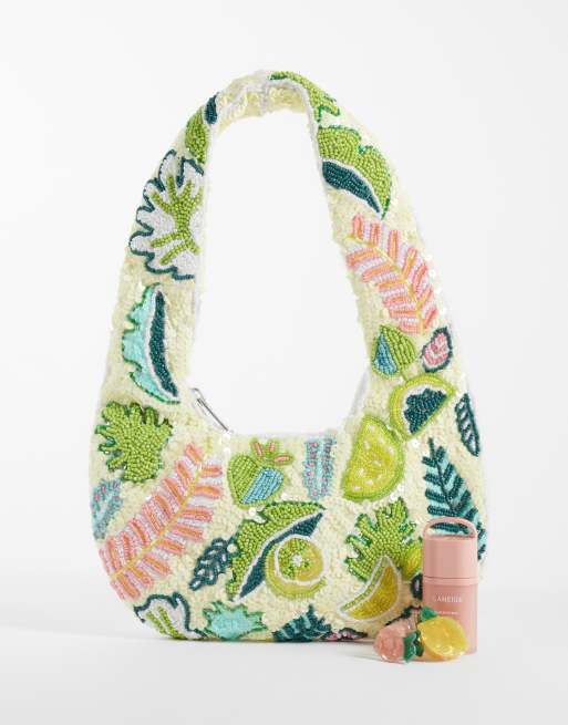 New Look tropical embellished grab bag in multi-coloured, 3 of 4