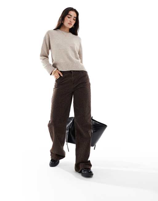 New Look - Trui met ronde hals in beige, 2 van 4