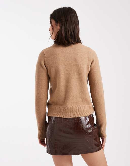 New Look - Trui met ronde hals in lichtbruin, 4 van 4