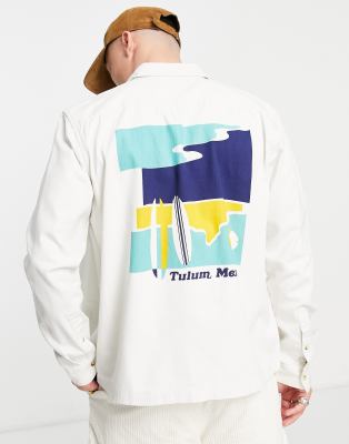 New Look tulum backprint shirt in white - ASOS Price Checker