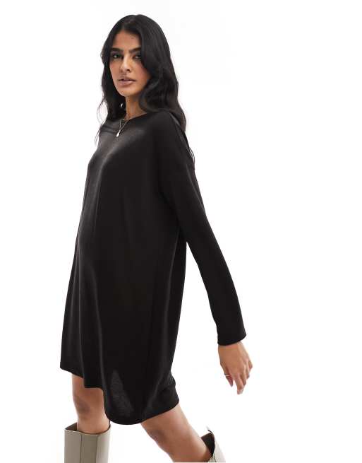 New Look tunic mini dress in black | ASOS