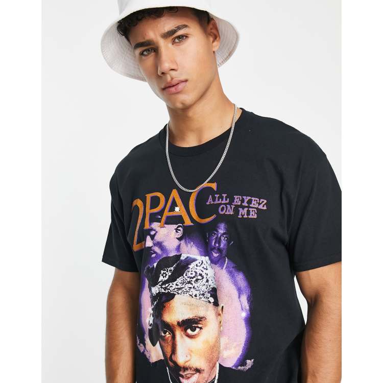 New Look Tupac print T-shirt in black