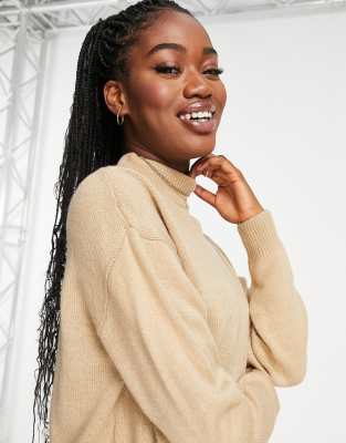 New Look turtle neck jumper in camel