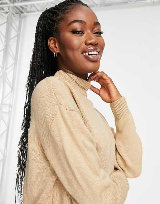 New Look turtle neck jumper in camel ASOS