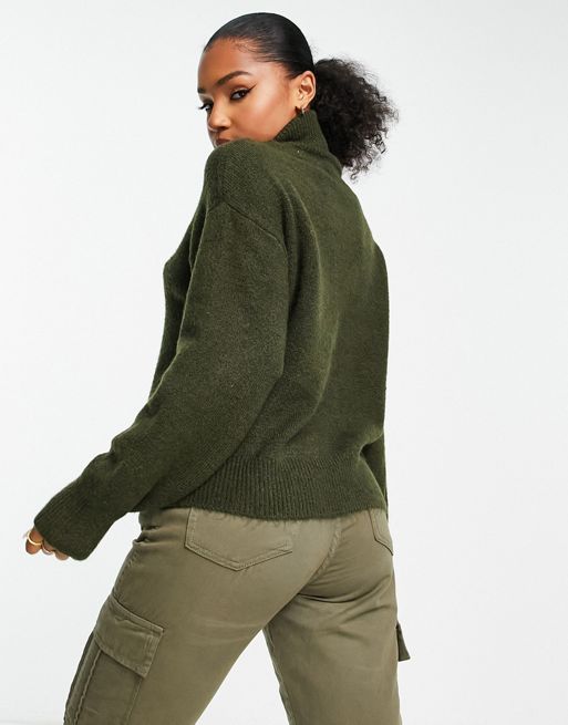 Tara Turtle Neck Sweater - Khaki