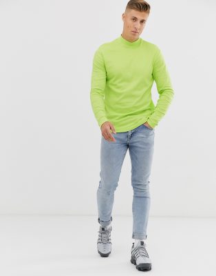 neon yellow long sleeve shirt