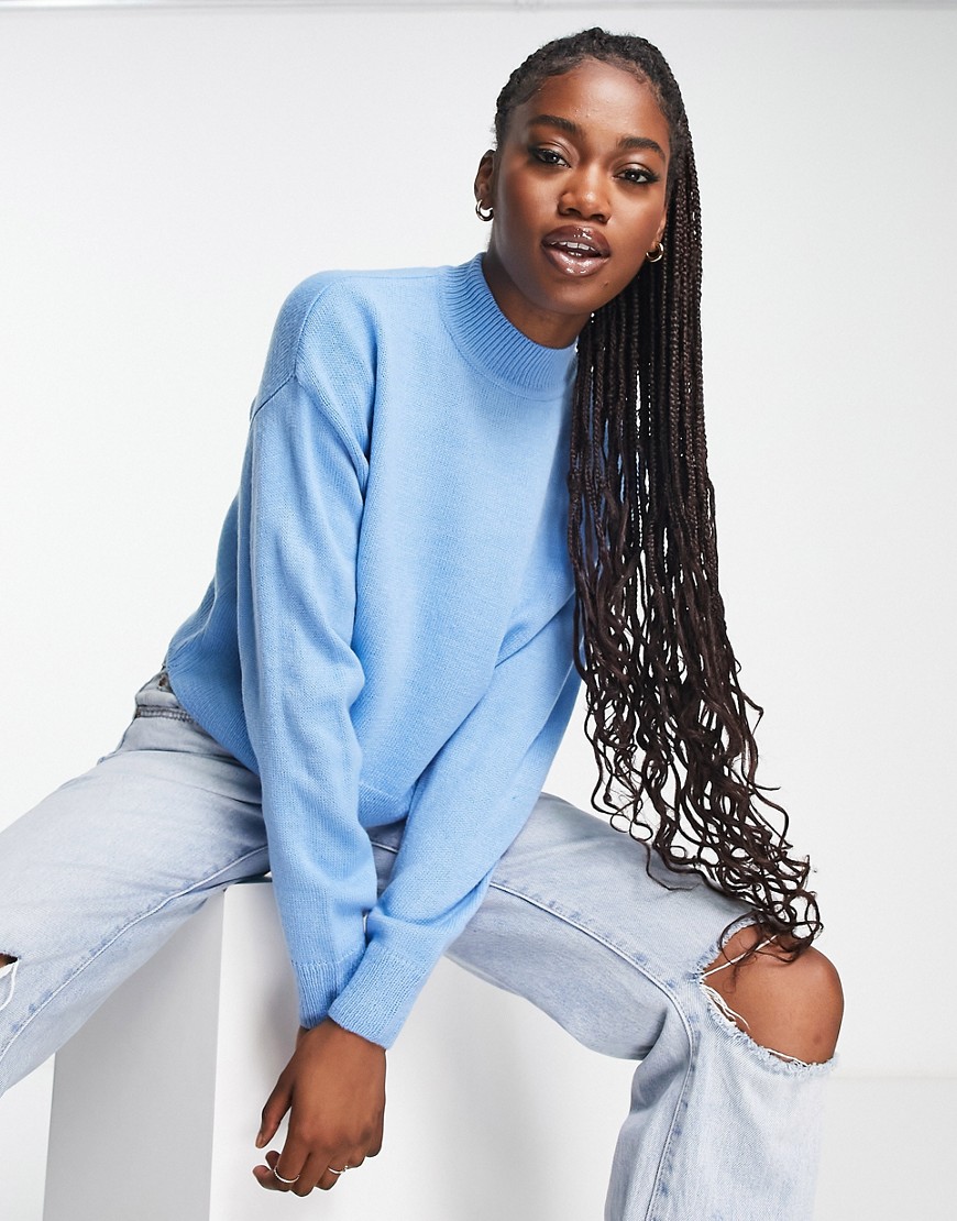 New Look turtle neck sweater in light blue