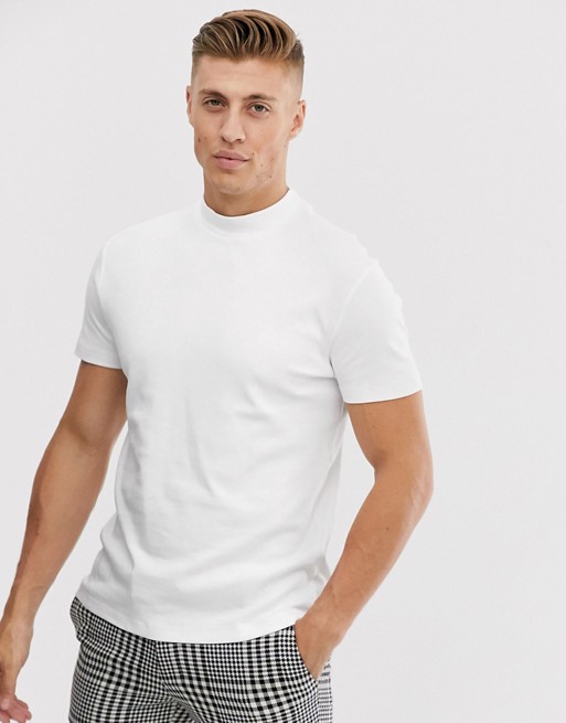 New Look turtle neck t-shirt in white | ASOS