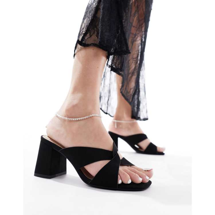 Open toe mule block heel deals