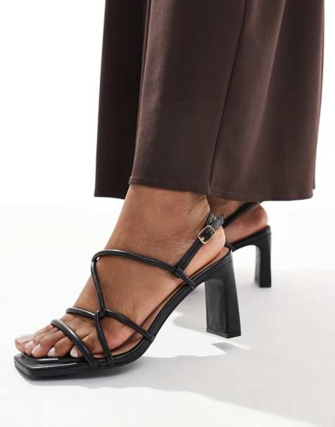 New Look twist knot block heeled sandal in black - view 1