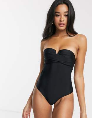 black underwired swimsuit