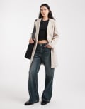 [New Look] New Look unlined formal coat in cream-Neutral 8 Mink