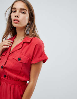 new look utility button through jumpsuit