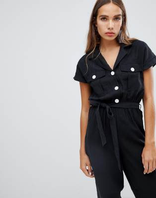 new look utility button through jumpsuit