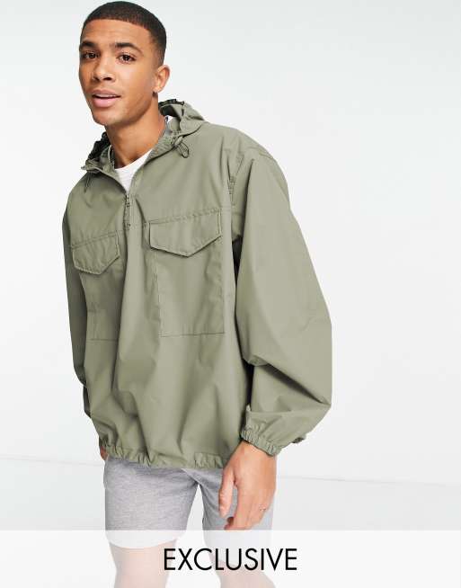 New Look – Utility-Jacke im Overhead-Stil in Khaki