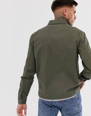 new look khaki denim jacket