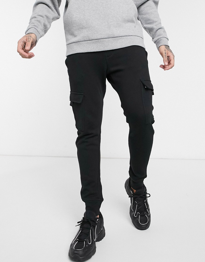 New Look - Utility jersey joggingbroek in zwart