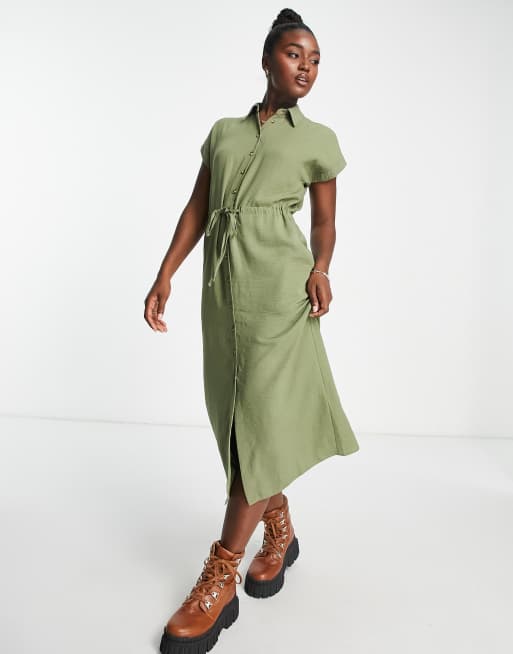 New look 2025 khaki shirt dress