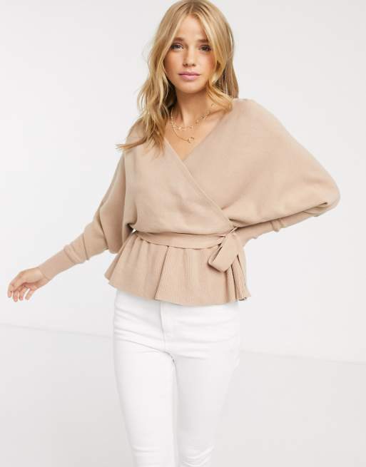 Blush 2025 wrap sweater