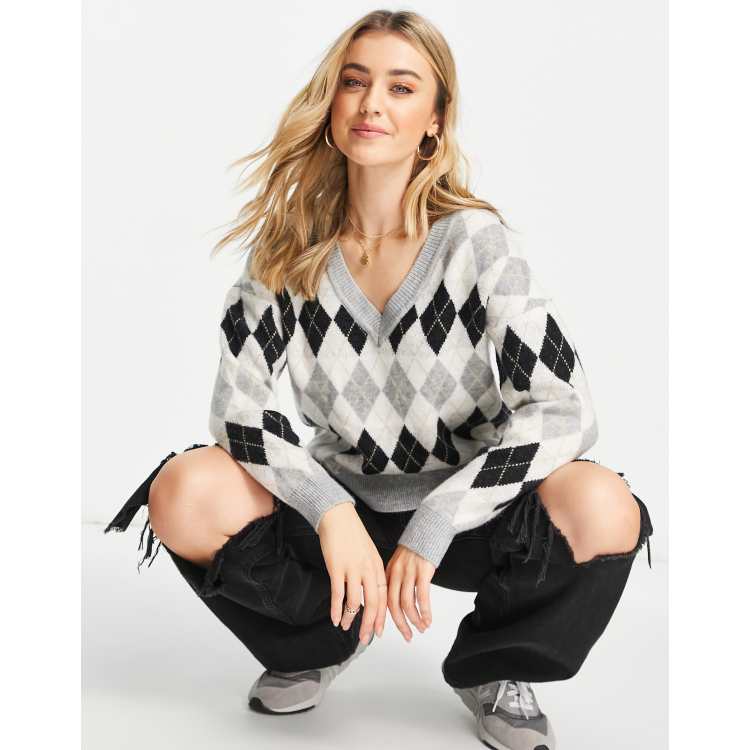 Argyle jumper ladies sale