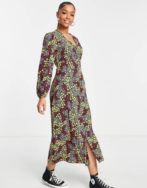 green emerald velvet dress Make Up Your Mind Green Ditsy Floral Babydoll Dress  Shop the Mint