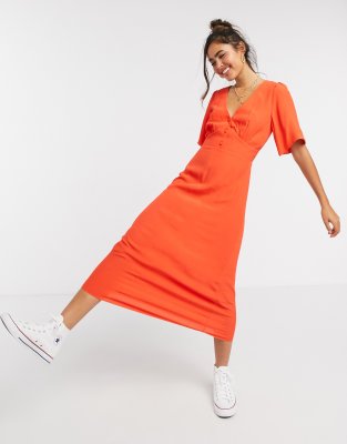 new look orange dress