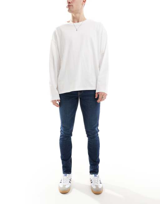 New Look - Vasket indigoblå skinny-jeans