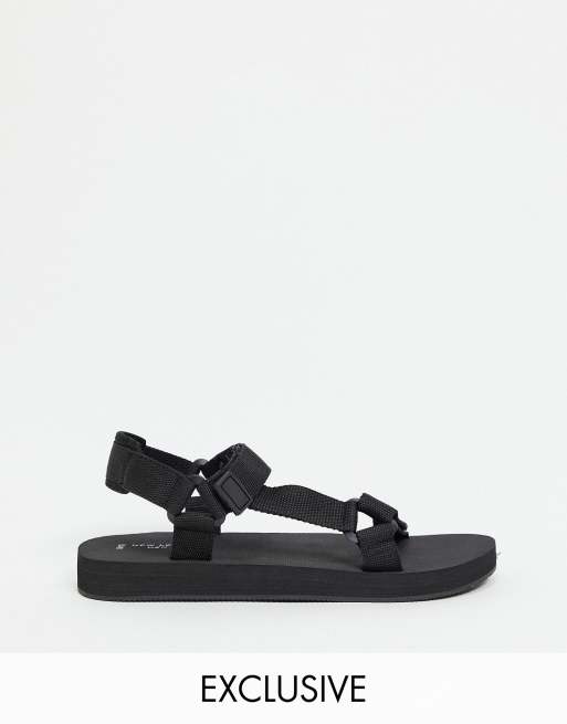 Black velcro sandals online womens